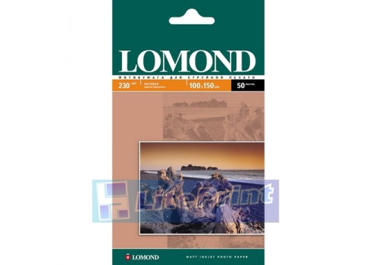 Фотобумага Lomond матовая односторонняя (0102034), 10x15 см, 230 г/м2, 50 л.