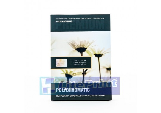 Фотобумага Polychromatic 10х15 профессиональная суперглянцевая 255 г/м 500л.