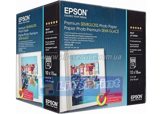 Фотобумага Epson Premium Semigloss Photo Paper 10x15 (500 листов)