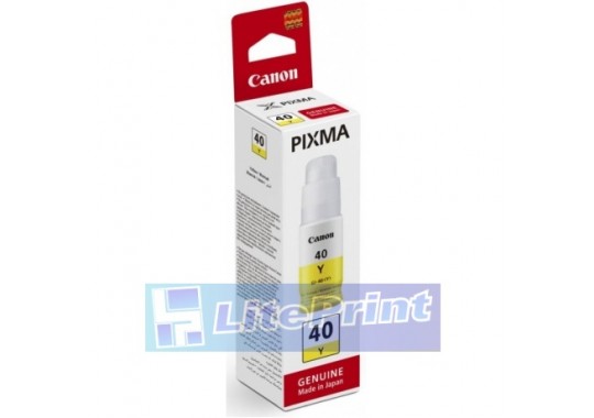 Чернила Canon GI-490Y PIXMA G1400/2400/3400, 70мл (О) жёлтые 0666C001