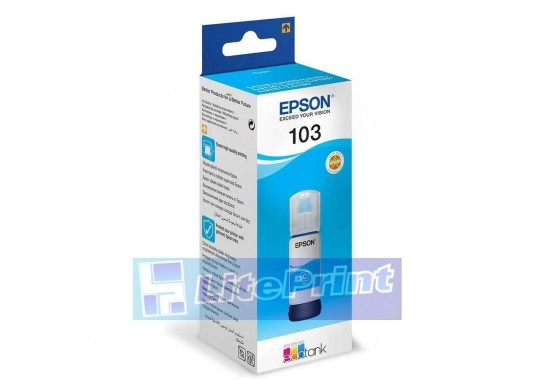 Контейнер EPSON 103 Cyan для Epson L3100, L3110, L3150 (C13T00S24A), 65 мл
