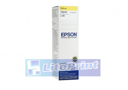 Чернила Epson L100/110/200/210/300/355/550/555 (O) C13T66444A, yellow, 70ml
