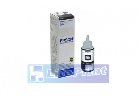 Чернила Epson L100/110/200/210/300/355/550/555/1300 (O) C13T66414A, black, 70ml