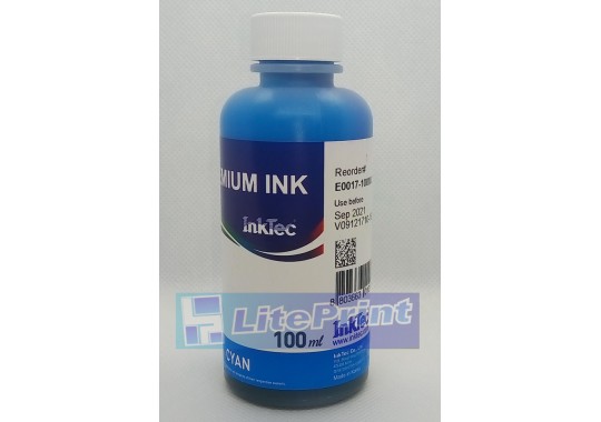 Чернила InkTec E0017 Cyan (100г.) для Epson L800/L805/L1800 водные
