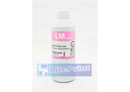 Чернила Polychromatic Anti UV L800/L200/R270/P50/XP/R200/C79/C67 Light Magenta (500мл.) водн.