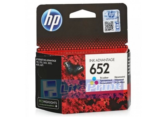Картридж HP 652, многоцветный / F6V24AE
