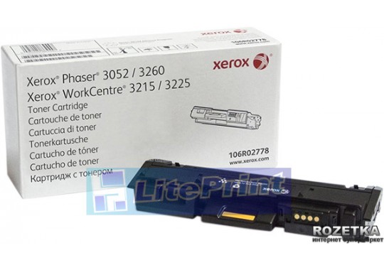 Заправка картриджа Xerox Phaser 3052/3260/WorkCentre 3215/3225, 106R02778, 3K