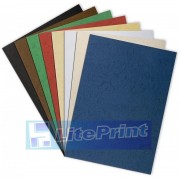 Обложки картонные, кожа, А4, 230г/м2, светло-голубой, 100 шт